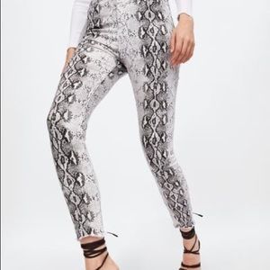 Zara Snake Print Skinny Jeans